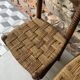 Duo de chaises en bois tourné et corde tressée, années 50-60
