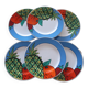 6 pop 90's porcelain dessert plates
