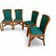 Set of six vintage bamboo and rattan dining chairs