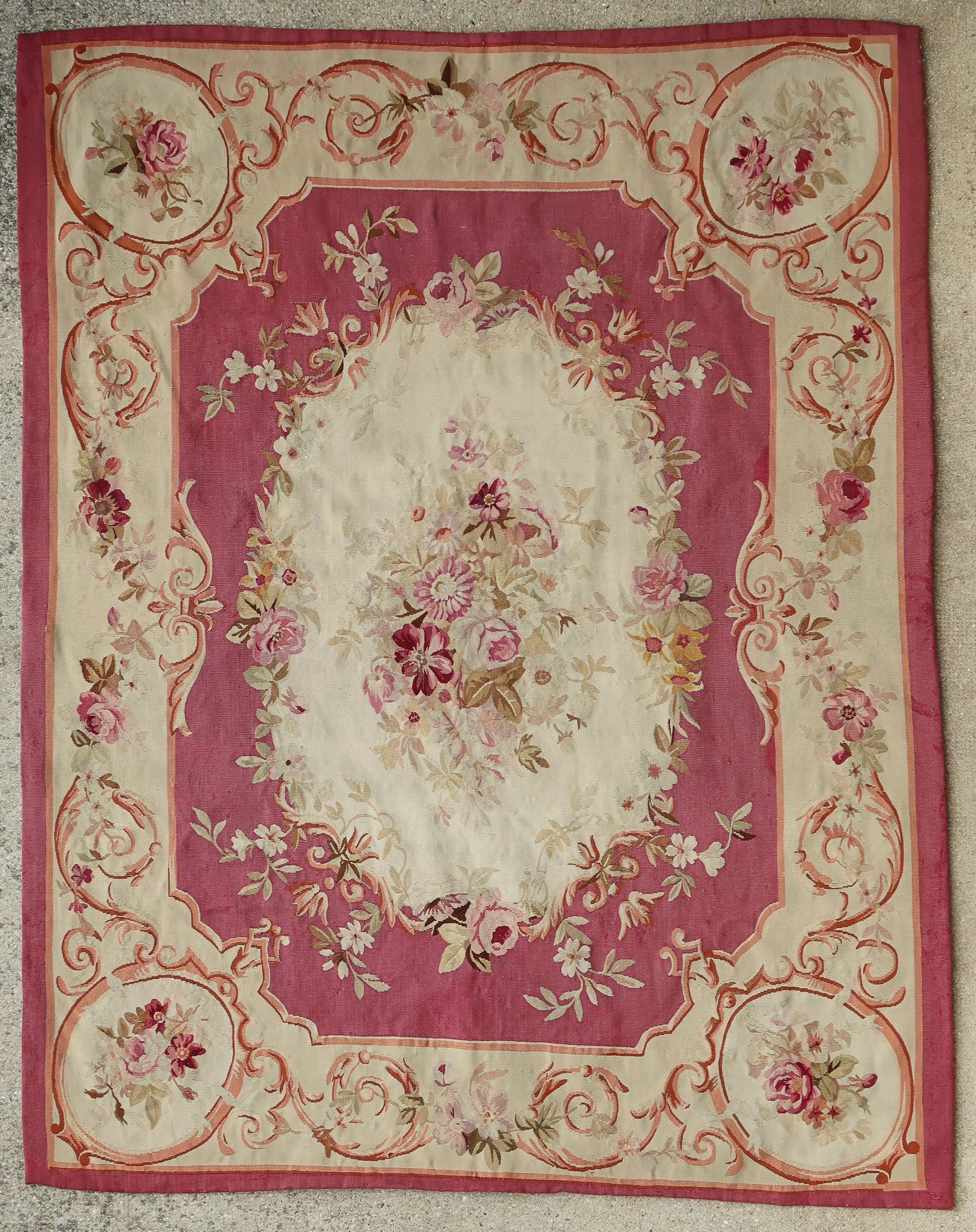 French rug Aubusson 1850