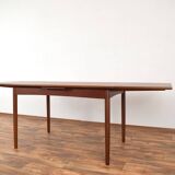 Table à manger extensible en teck danois du milieu du siècle, années 1960.
