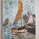 Marine huile sur toile signée Raveleau