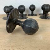 8 brutalist wrought iron hooks