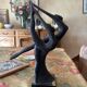 Sculpture / décoration de buffet, signé GALOS, nuances de noir
