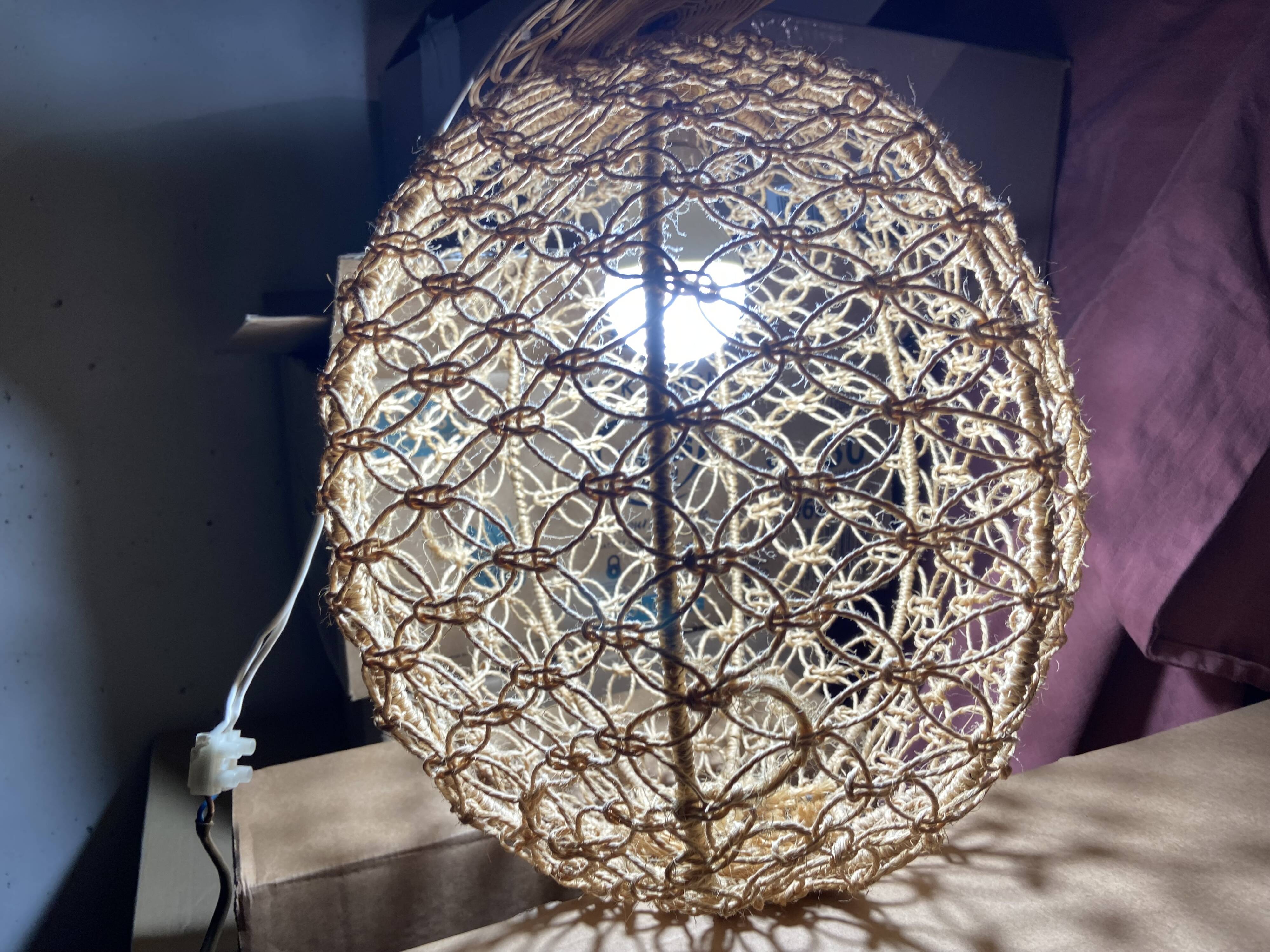 60s rope hanging lamp