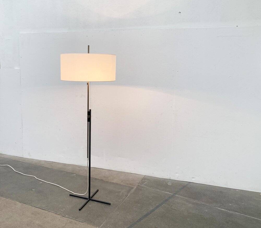 Mid-century German minimalist floor lamp by Kaiser Idell / Kaiser Leuchten, 1960s.