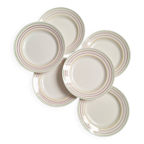 6 Gien flat plates, Jean model