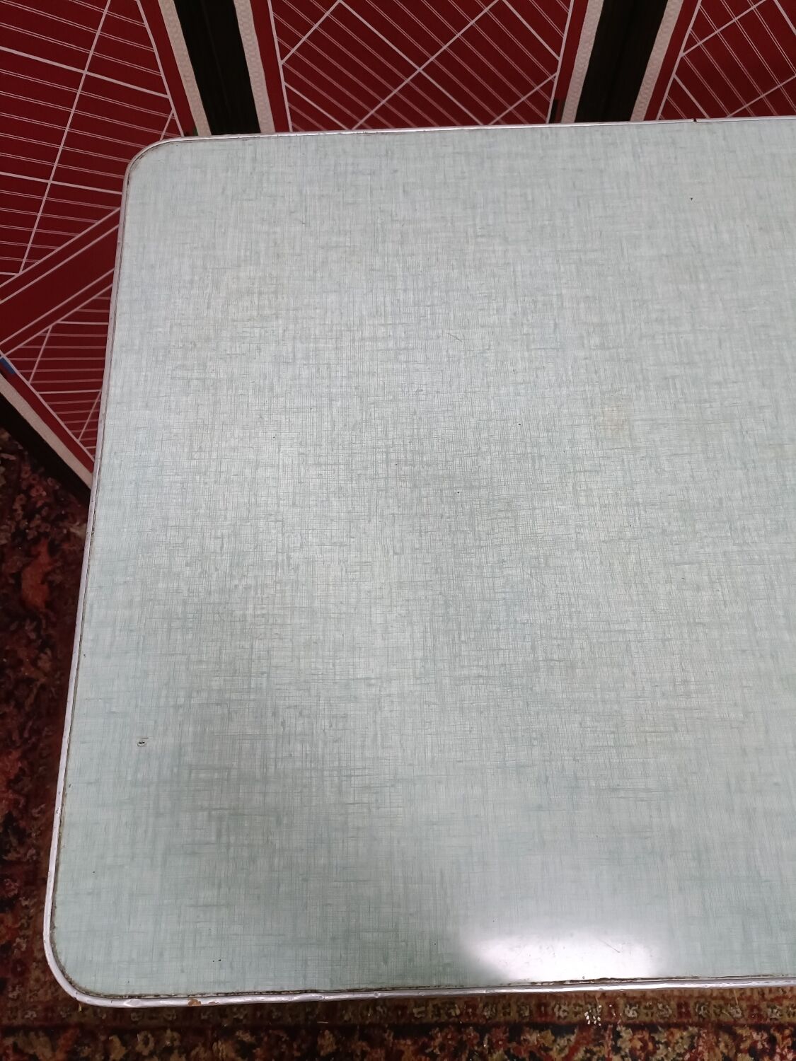Vintage formica and wood table, 50s