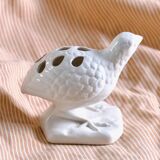 Antique zoomorphic earthenware bird flower picker