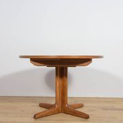 Mid-Century Round Teak Extendable Dining Table, United Kingdom, 1950s