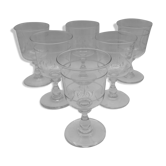 Set of 6 crystal-infused foot glasses