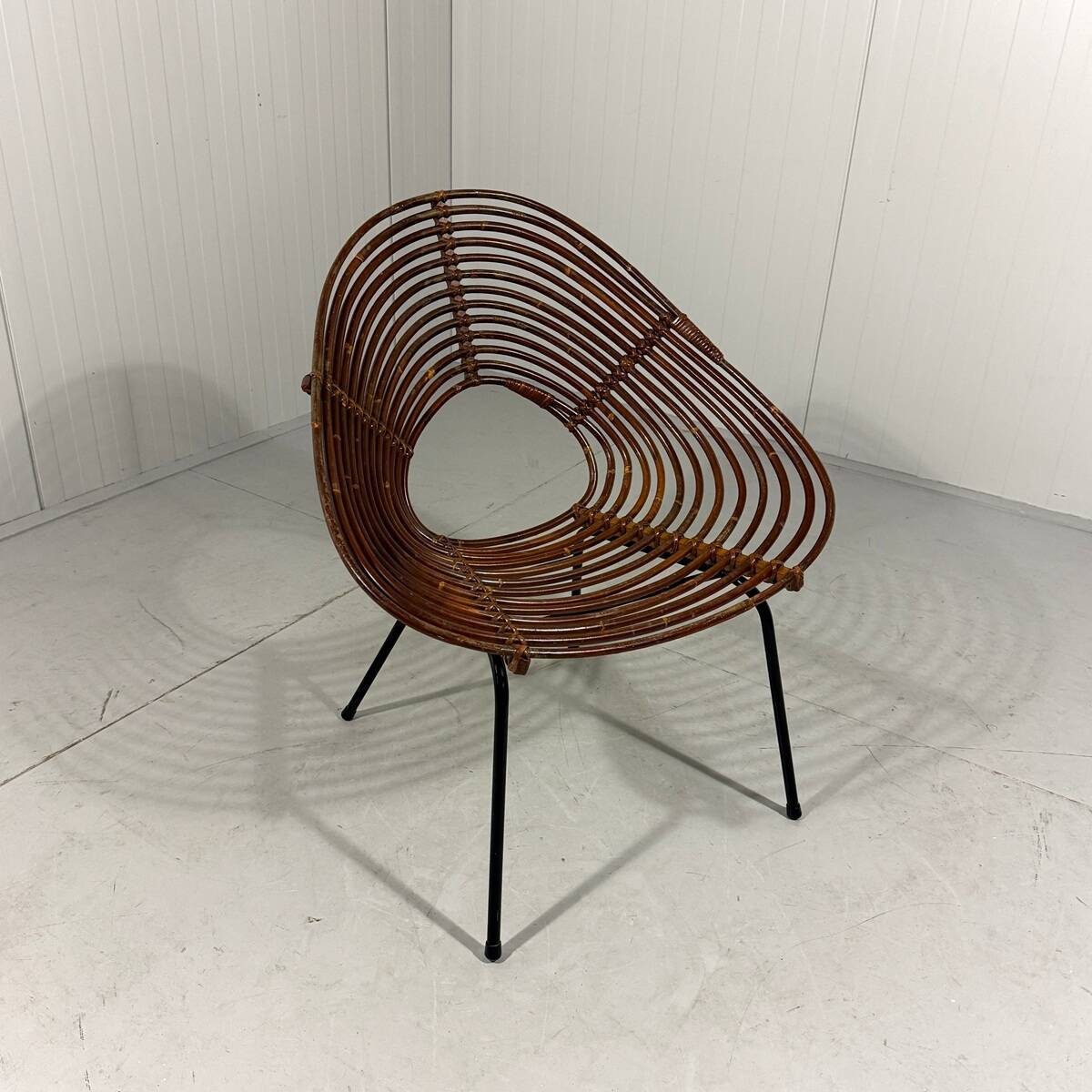 Rattan easy chairs by Rohé Noordwolde, Netherlands 1950-60’s