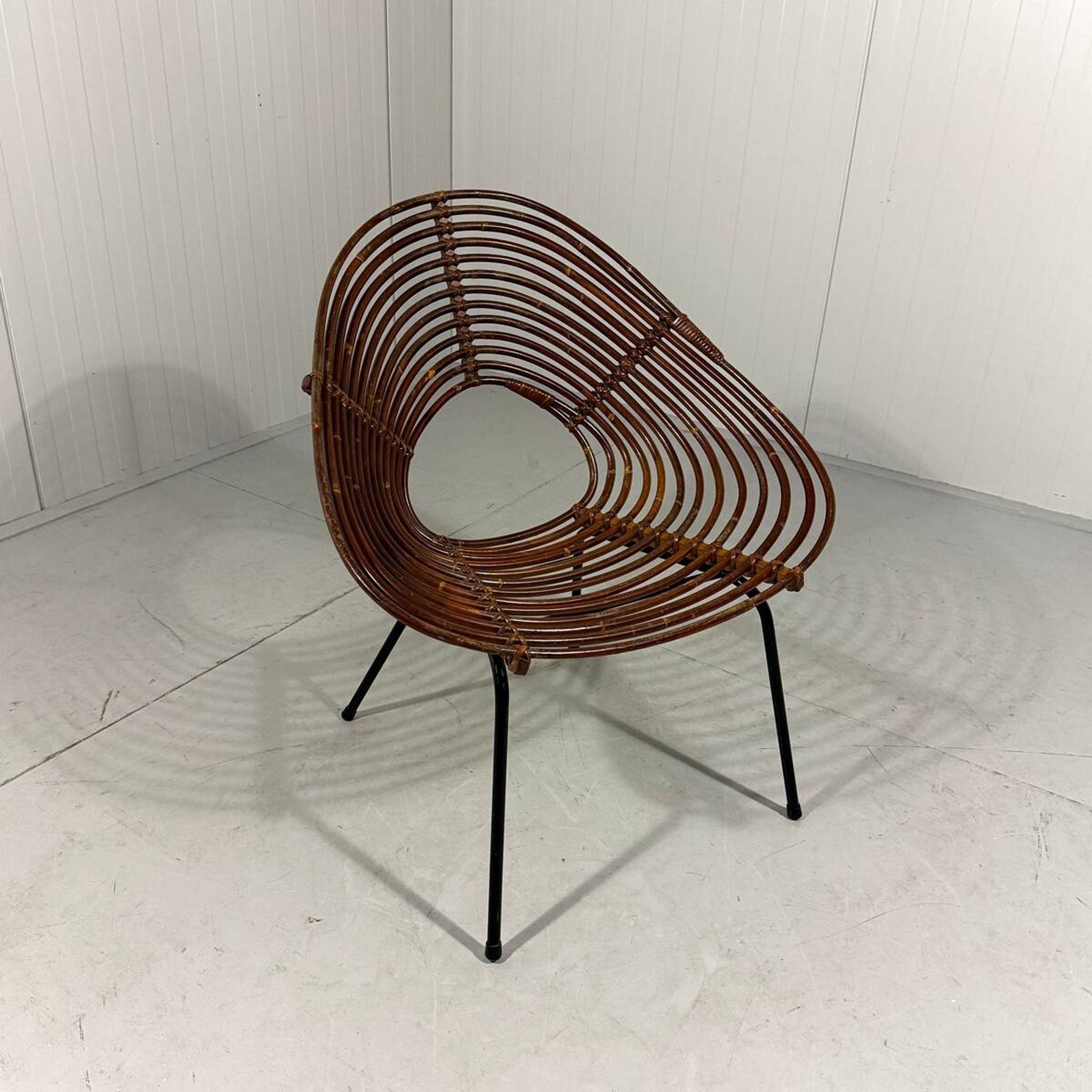 Rattan easy chairs by Rohé Noordwolde, Netherlands 1950-60’s