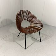 Rattan easy chairs by Rohé Noordwolde, Netherlands 1950-60’s