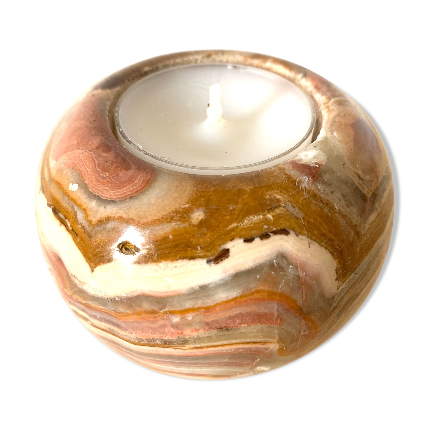 Onyx candle holder