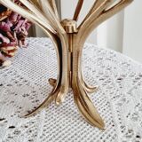 Chandelier haut laiton fleurs