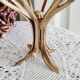 Chandelier haut laiton fleurs