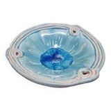 Corbeille à fruits en céramique émaillée bleue, 21e siècle
