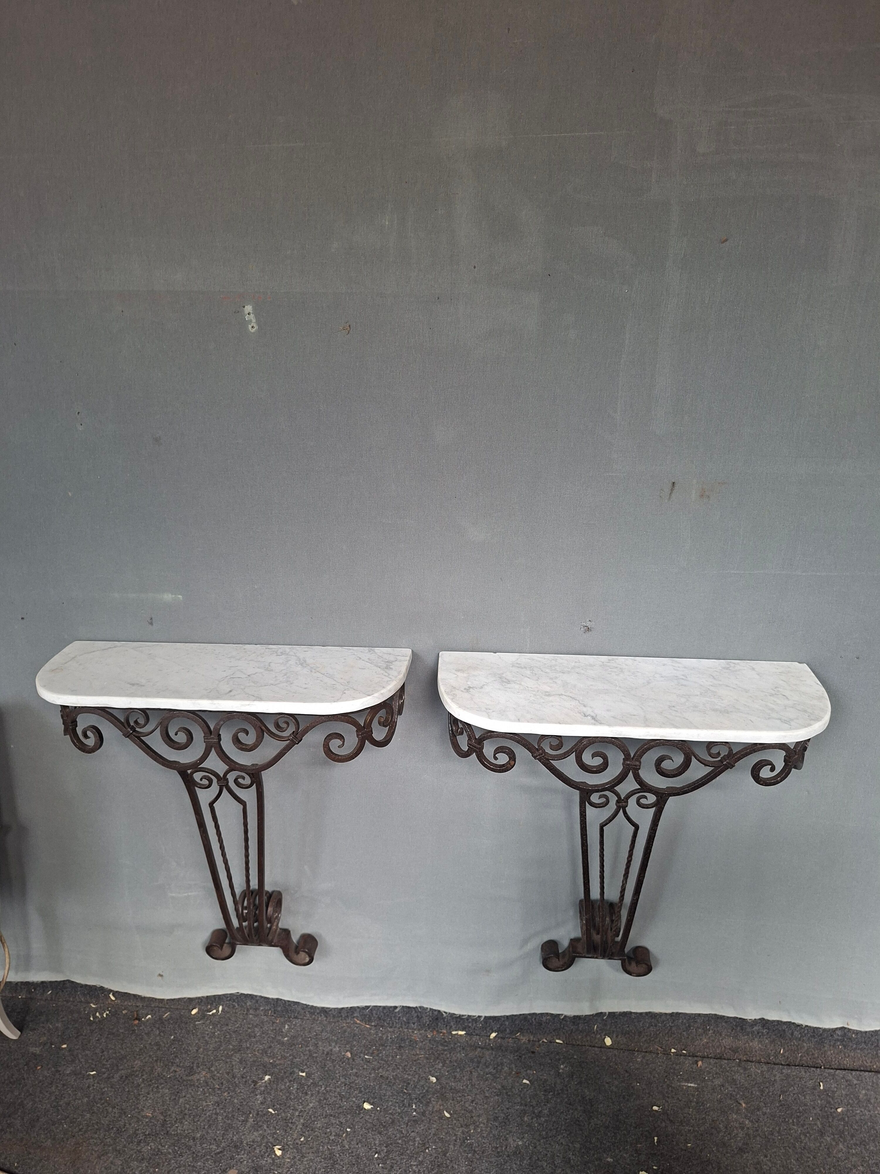 Pair of Art Deco consoles