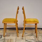 Vintage beech dining chairs - set of 4