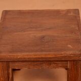 Old small Burmese teak workshop bedside table