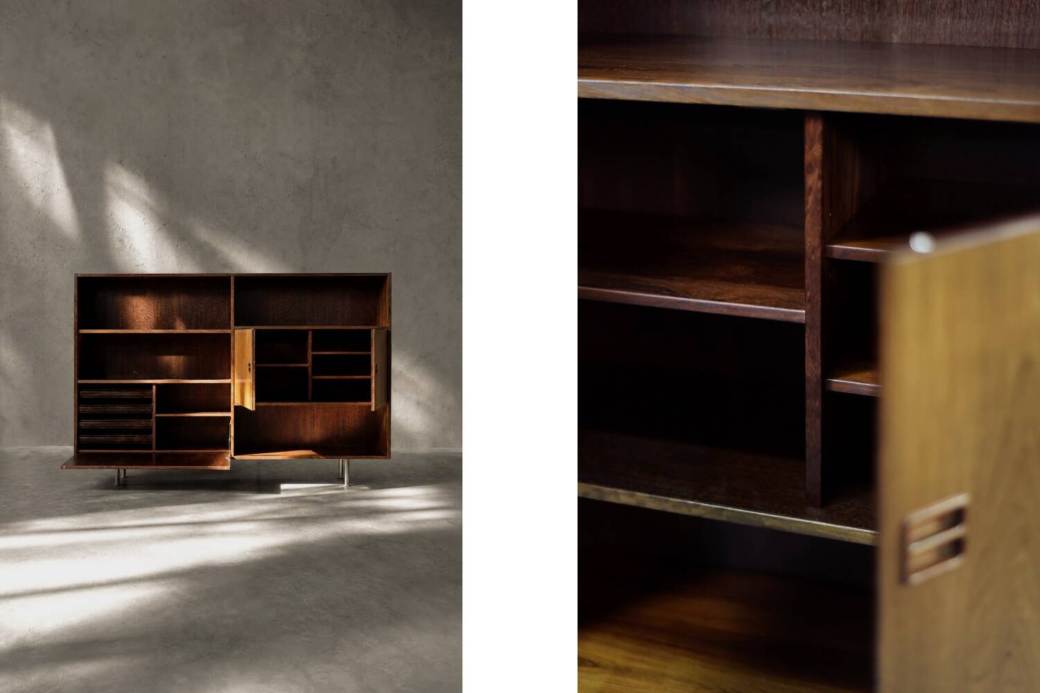Mid-Century Scandinavian Modern Rosewood Highboard with Bar  from Herning