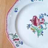 Gien pottery plate model Lorraine handmade