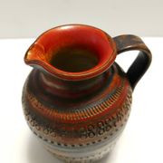 Handmade Brown Lacquered Earthenware Pitcher by Aldo Londi for Bitossi
