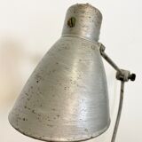 Lampe grise d’atelier industriel, années 1960