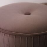 Pouf/rests feet child, soft pink velvet,