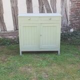 Parisian sideboard 2 doors 2 drawers Luxembourg green
