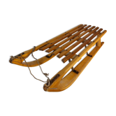 Luge en bois vintage l'Alpine-Sport, années 70, France