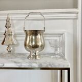 Silver metal ice bucket