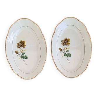 Set of 2 Digoin Sarreguemines raviers, Verlaine model