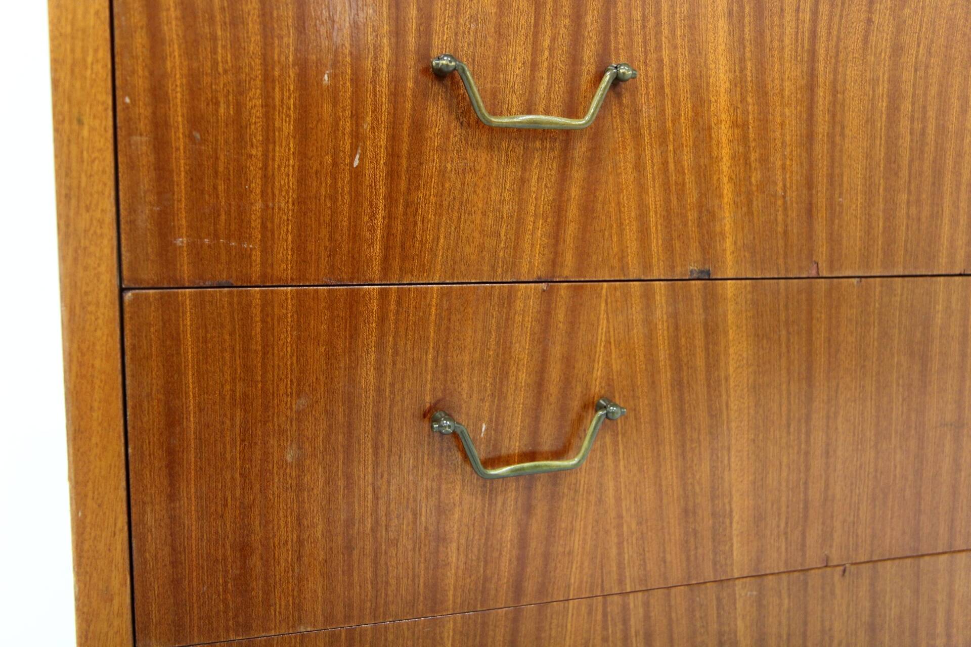 Scandinavian mahogany secretary desk, Bröderna Gustafssons, Sweden, 1950