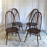 Scandinavian style chairs (set of 4) by Ercol (GB) - mid-20th century