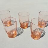Ancient pink blown glasses