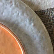 Vintage dish in ceramic African drawing