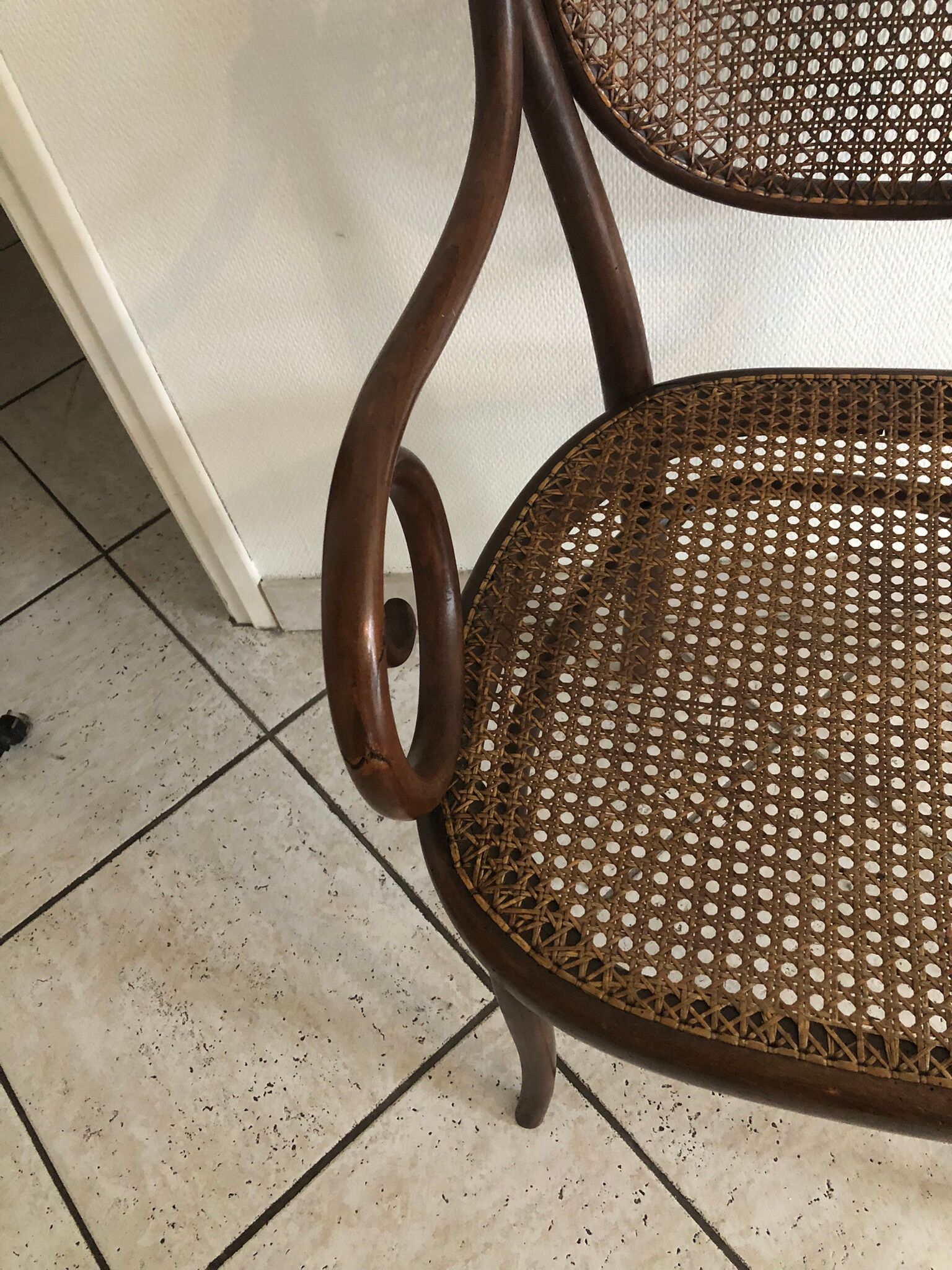 Canned Thonet armchair