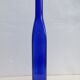 Blue glass bottle, square