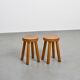 Paire de tabourets par Charlotte Perriand, Les Arcs, vers 1965