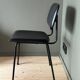 Metal chair and black faux leather, 1950s.