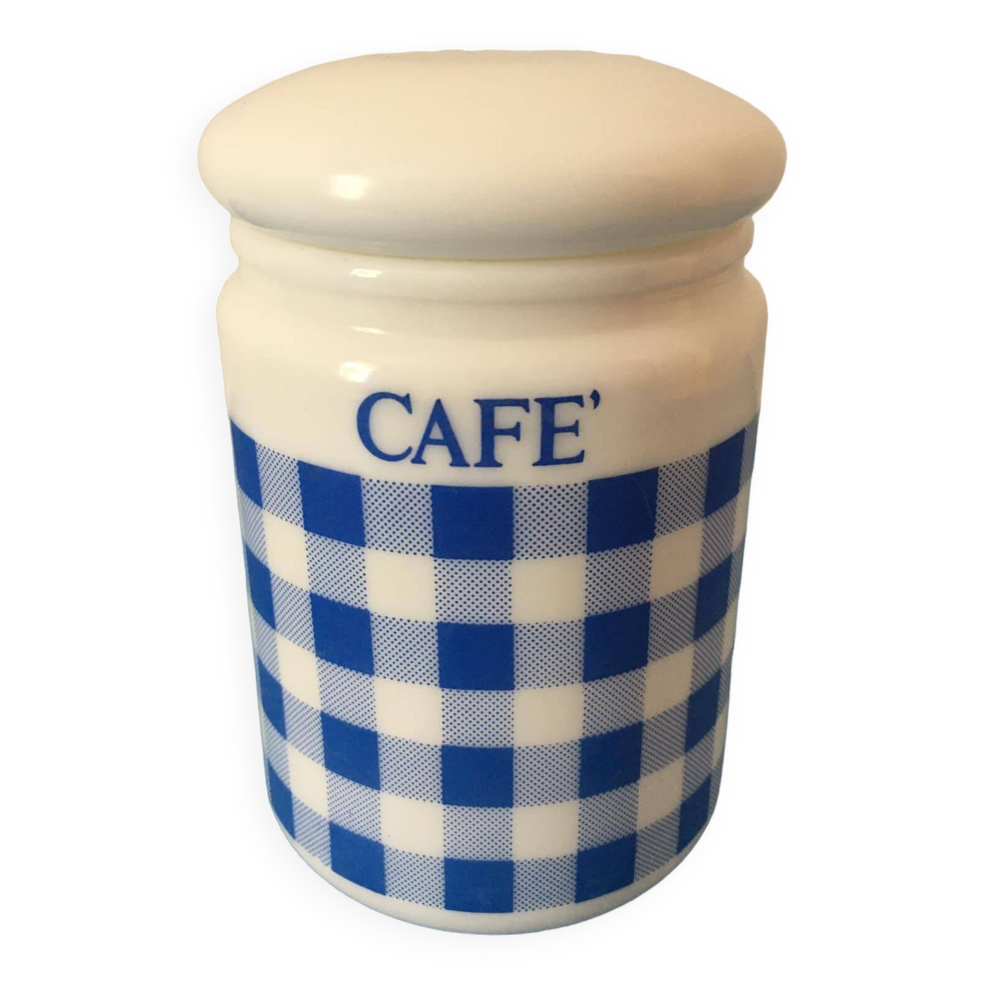 Coffee pot arcopal blue gingham collection. airtight lid.