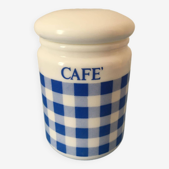 Pot à café arcopal collection vichy bleu. couvercle hermétique.