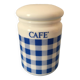 Coffee pot arcopal blue gingham collection. airtight lid.
