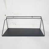 Vintage black metal bookshelf, The Netherlands 1960's