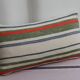 Striped linen cushion