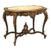 Table de style barocchetto en bois sculpté