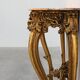 Console en bois doré sculpté avec plateau en marbre rose, style Louis XV / Rococo, It