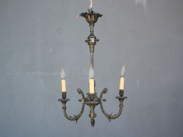Gloss metal silver style Louis XVI